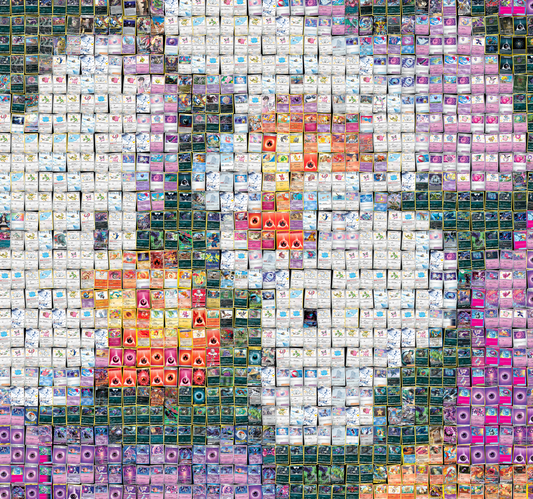 Mosaic Art: Maushold Illustration Rare – Fine Art Poster Reimagined with Pokémon Cards