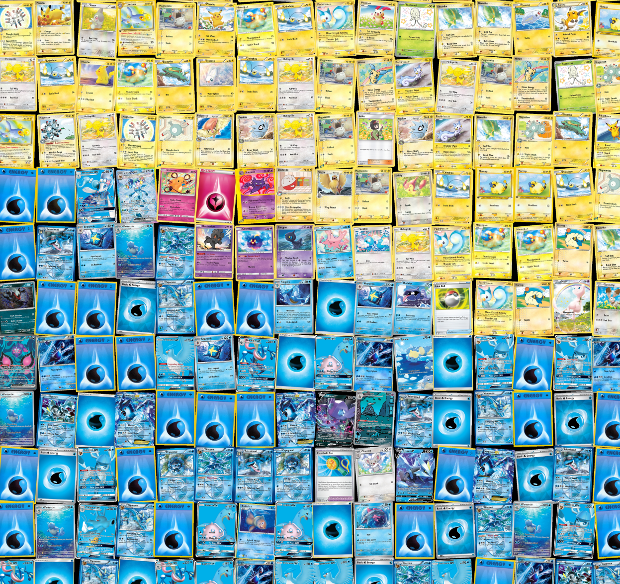 Mosaic Art: Spheal #199 Surging Sparks – Fine Art Poster Reimagined with Pokémon Cards