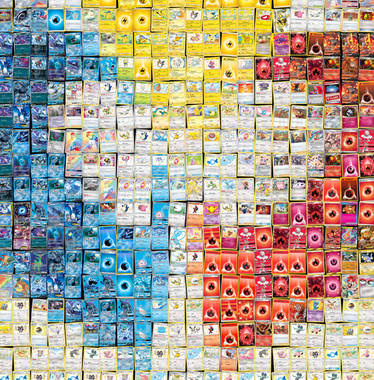 Mosaic Art: Latias & Latios GX – Fine Art Poster Reimagined with Pokémon Cards