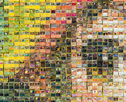 Mosaic Art: Custom Artwork "Leaf Kid" by Jordan Day - Instagram: @dayspokestop – Fine Art Poster Reimagined with Pokémon Cards