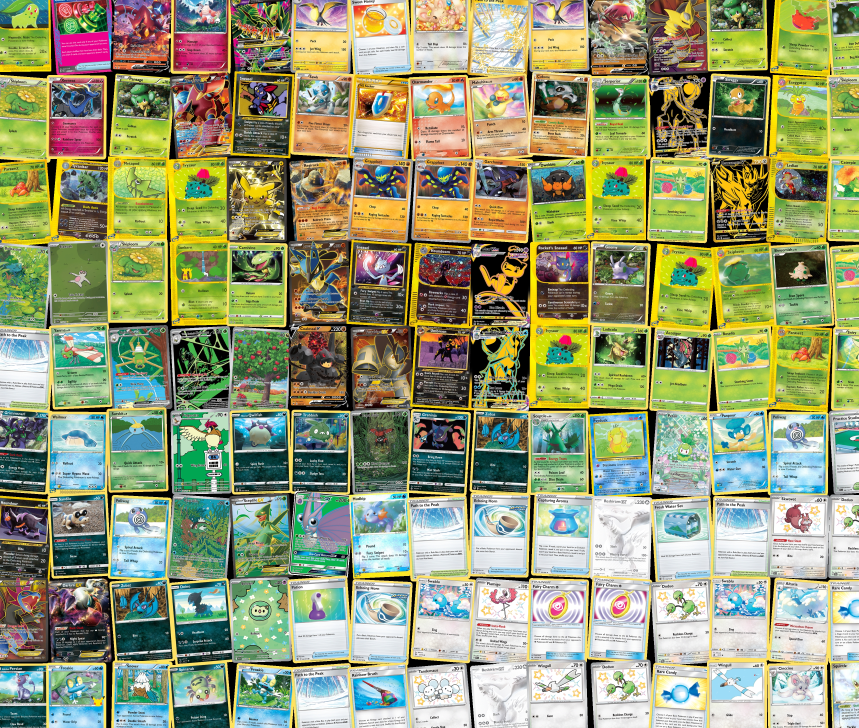 Pokémon Green Mosaic Art Print - Detailed 12-Color Giclée Reproduction